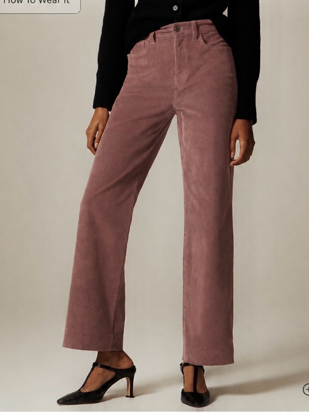 J Crew Slim-wide pant in corduroy